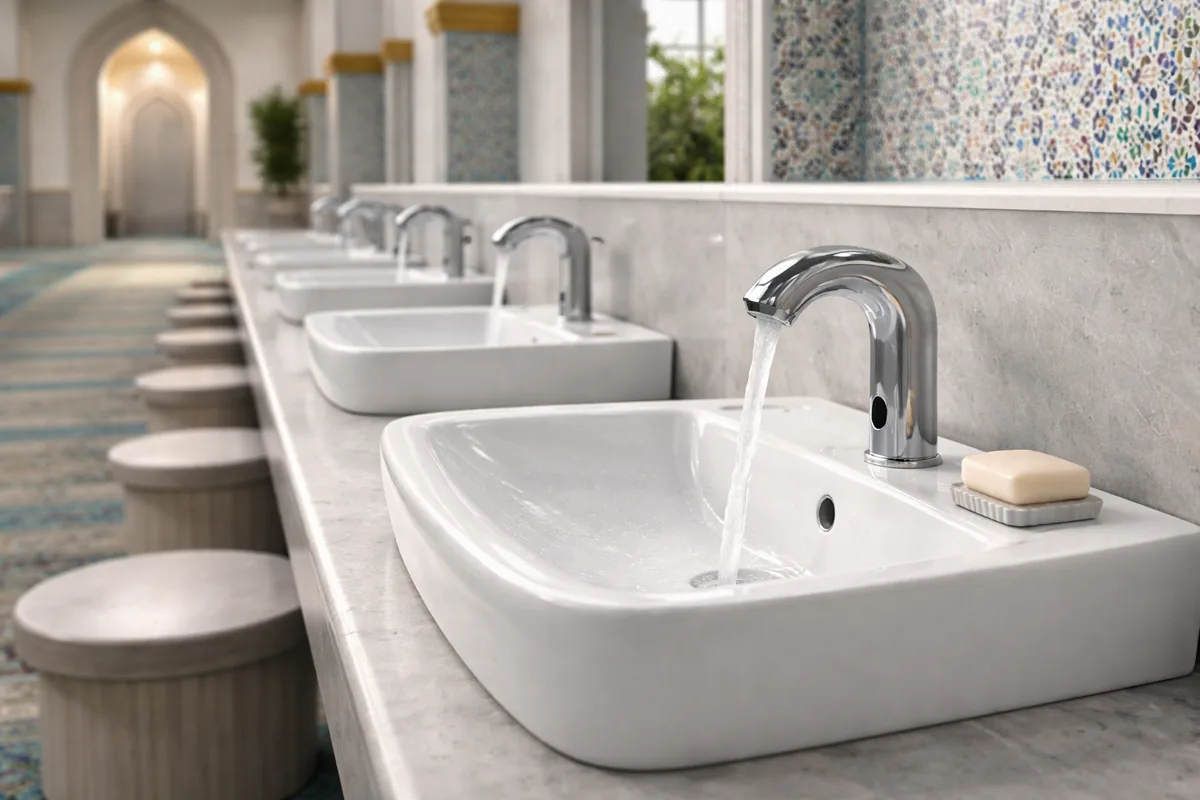 Quelle céramique antibactérienne pour les lavabos d'ablutions dans les mosquées ?