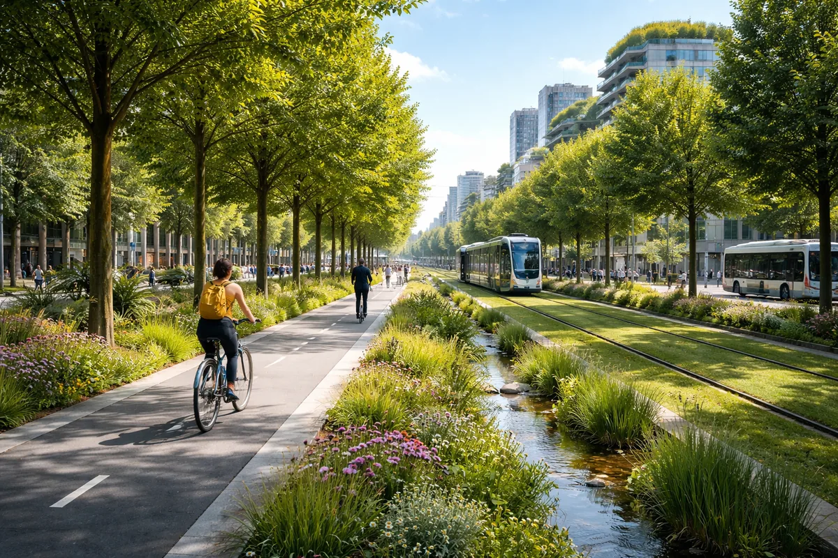 Améliorer la mobilité urbaine grâce aux infrastructures vertes